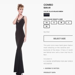 Norma Kamali “Racer Back” Floor length Gown